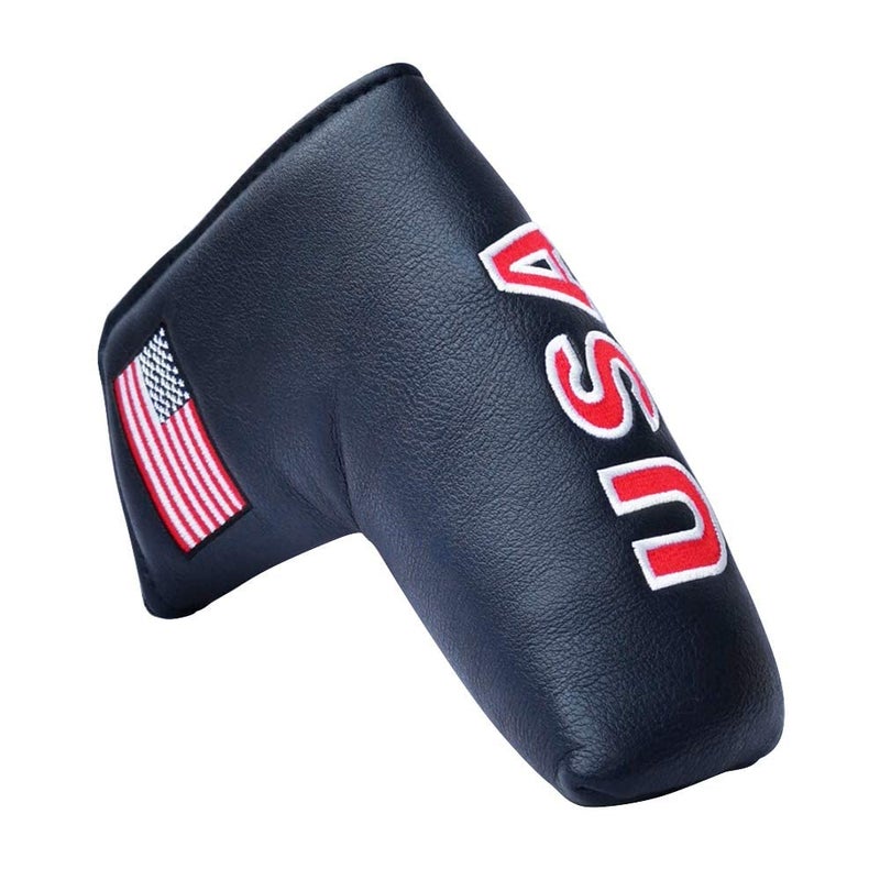 PINMEI Golf Blade Putter Cover Golf Putter Headcover Synthetic Leather Closure for Scotty Cameron Odyssey Blade Taylormade Ping (Blue) - Image 2